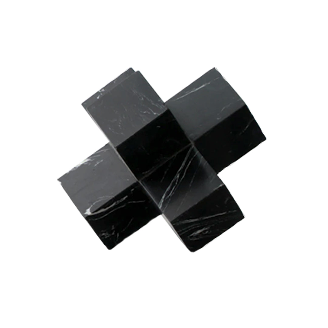 Cross Marble Sculpture Black