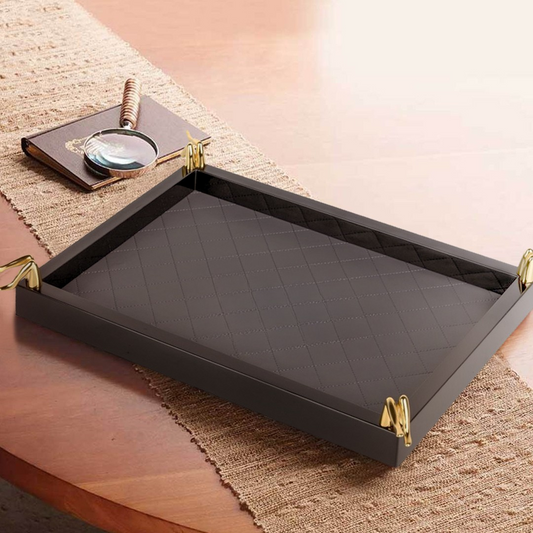 Rectangular PU Leather Tray