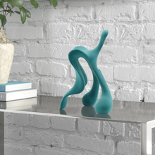 Load image into Gallery viewer, Teal Abstract Sculpture
