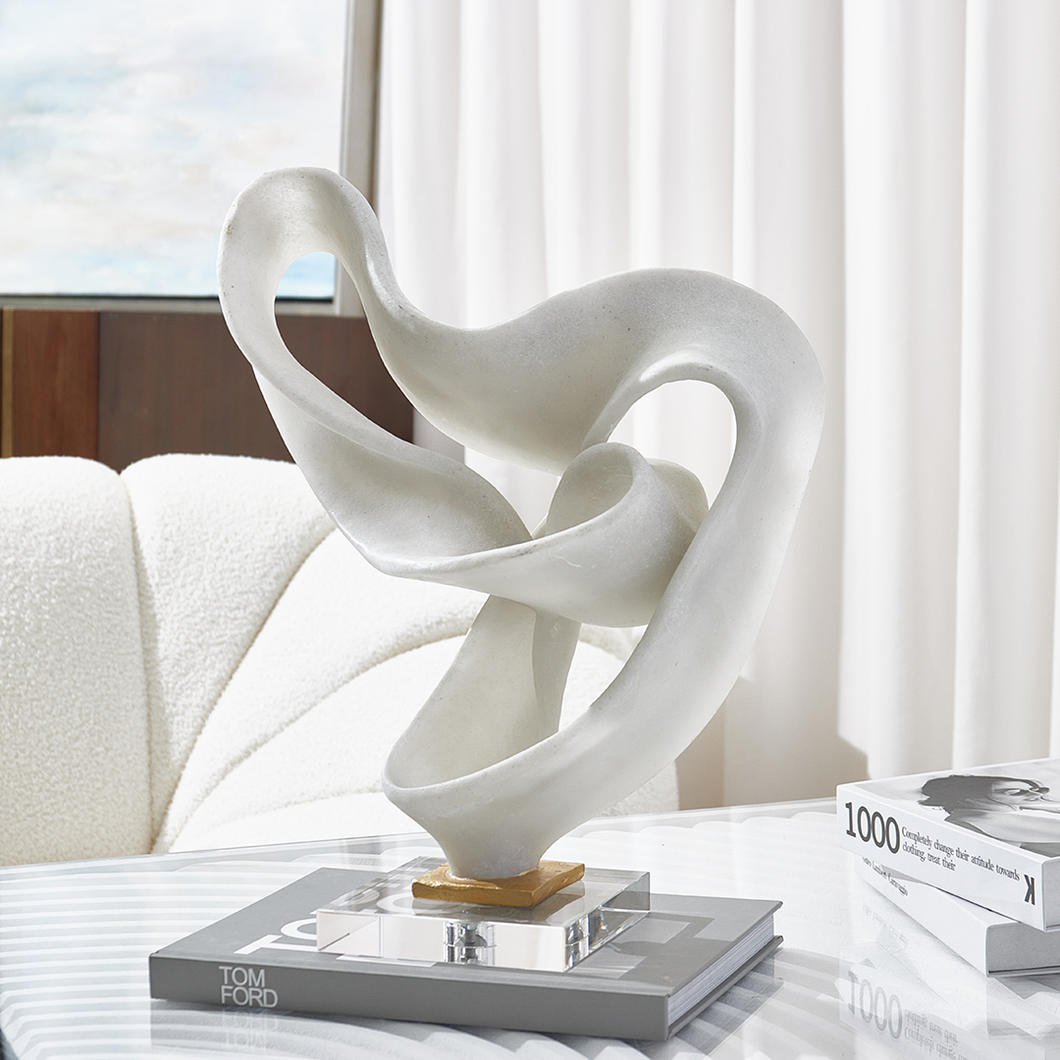 White Whirl Sculpture