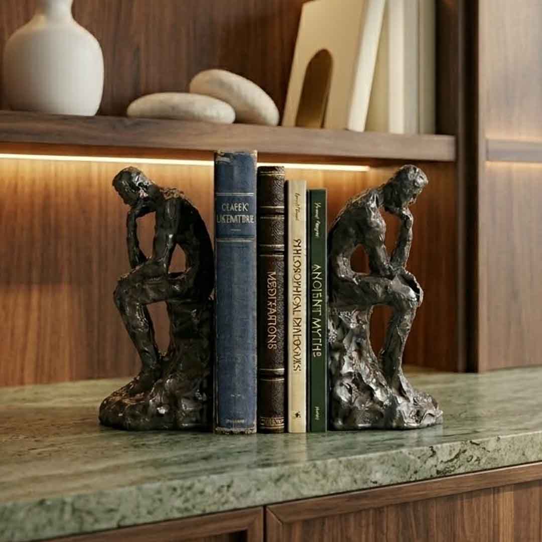 Wisdom & Wealth Bookends