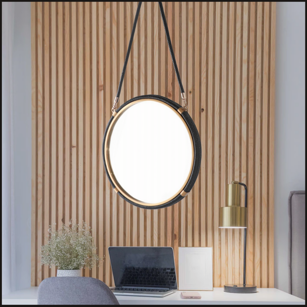 Leather Hanging Mirror