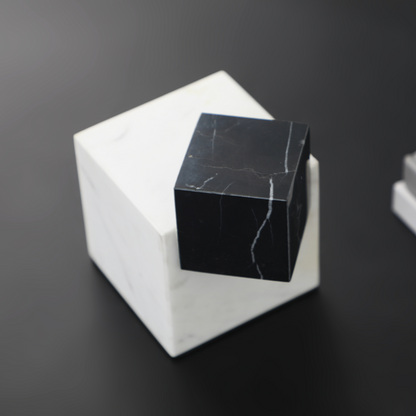 Duo Cube Marble Sculpture